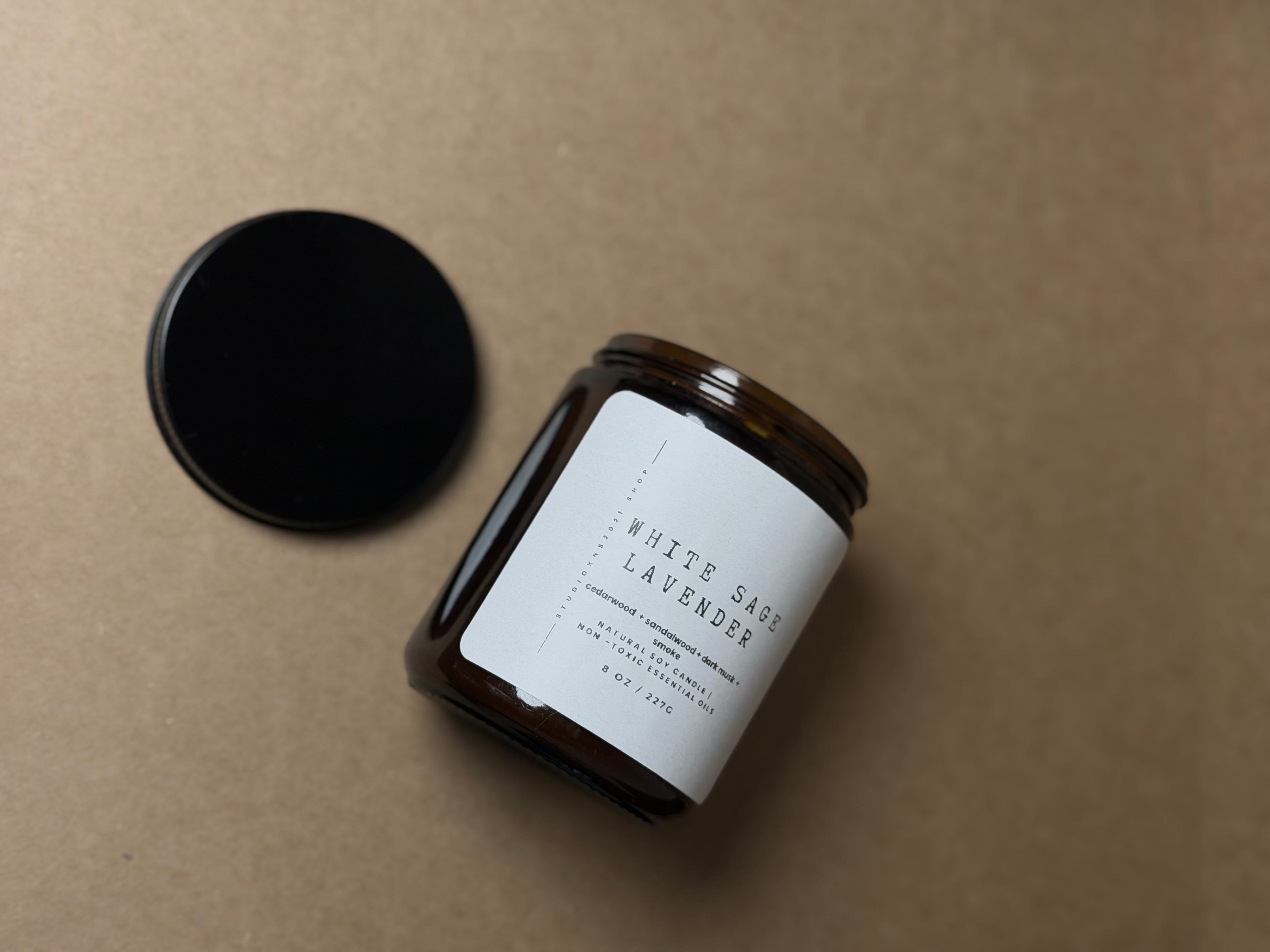 WHITE SAGE LAVENDER SOY WAX CANDLE