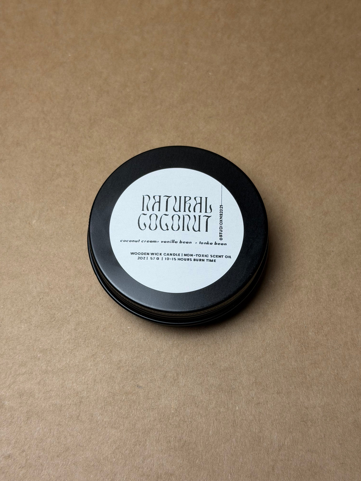 NATURAL COCONUT TRAVEL TIN CANDLE