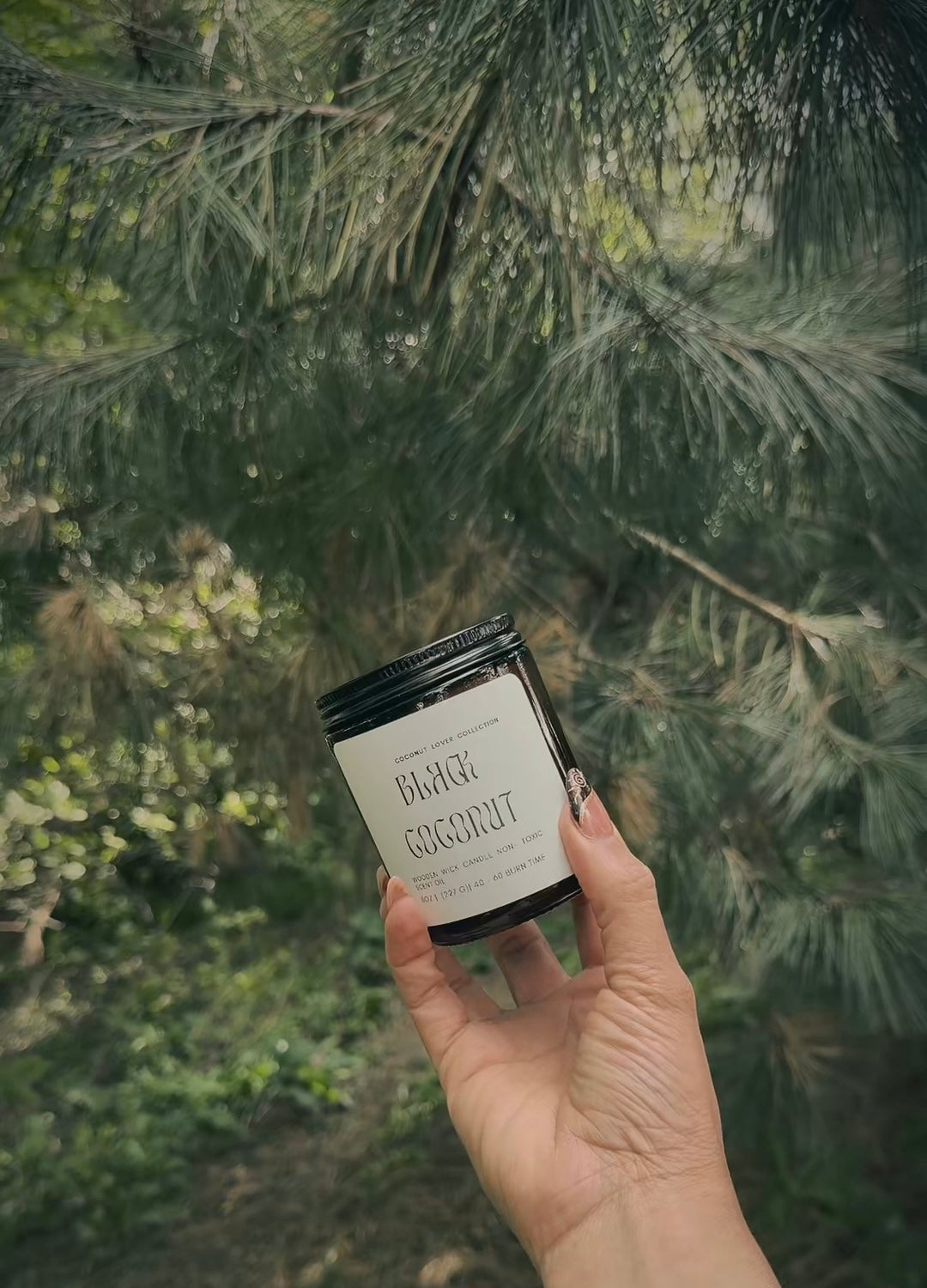 BLACK COCONUT SOY WAX CANDLE