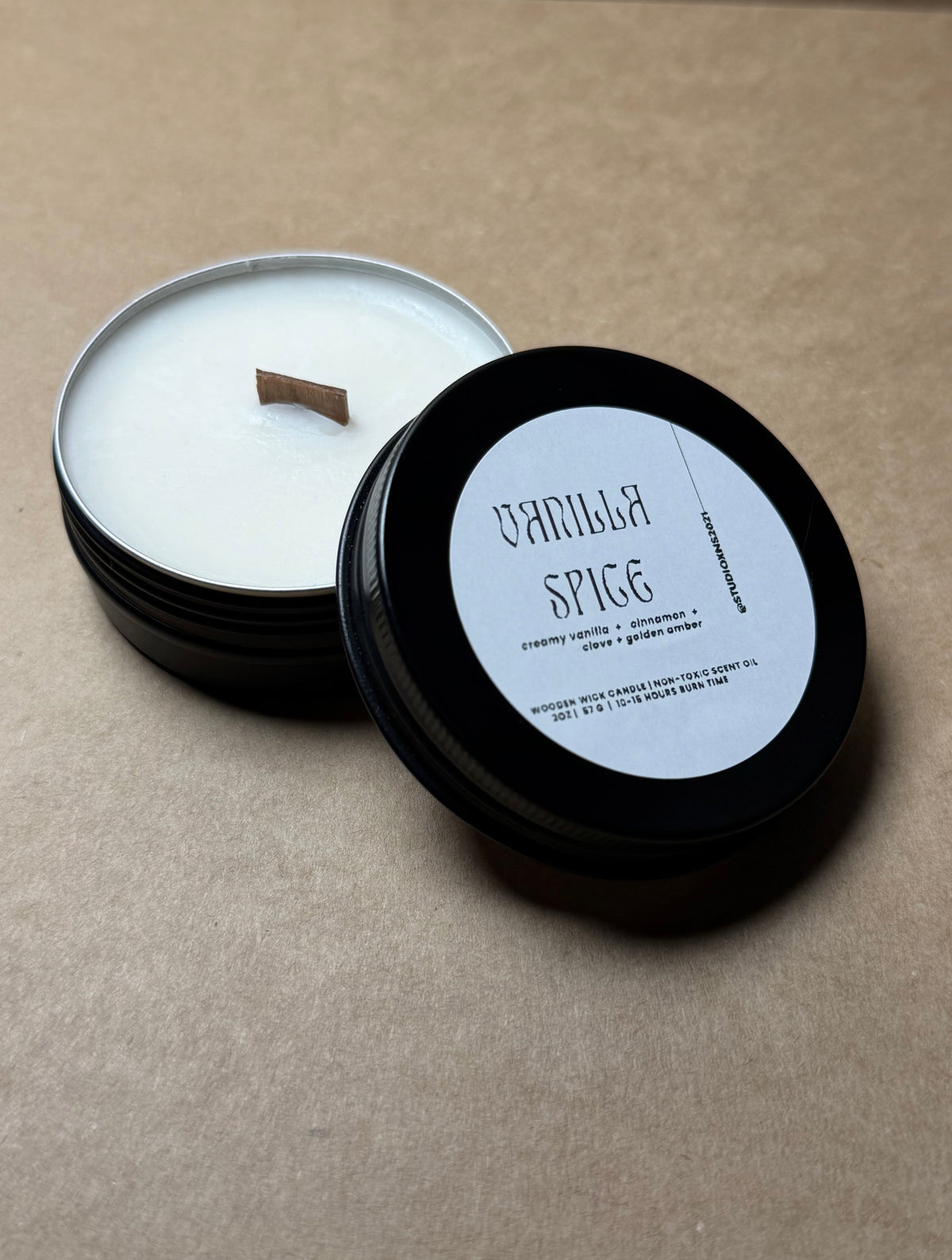 VANILLA SPICE TRAVEL TIN CANDLE