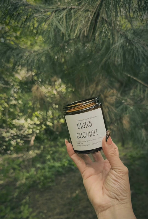 BLACK COCONUT SOY WAX CANDLE