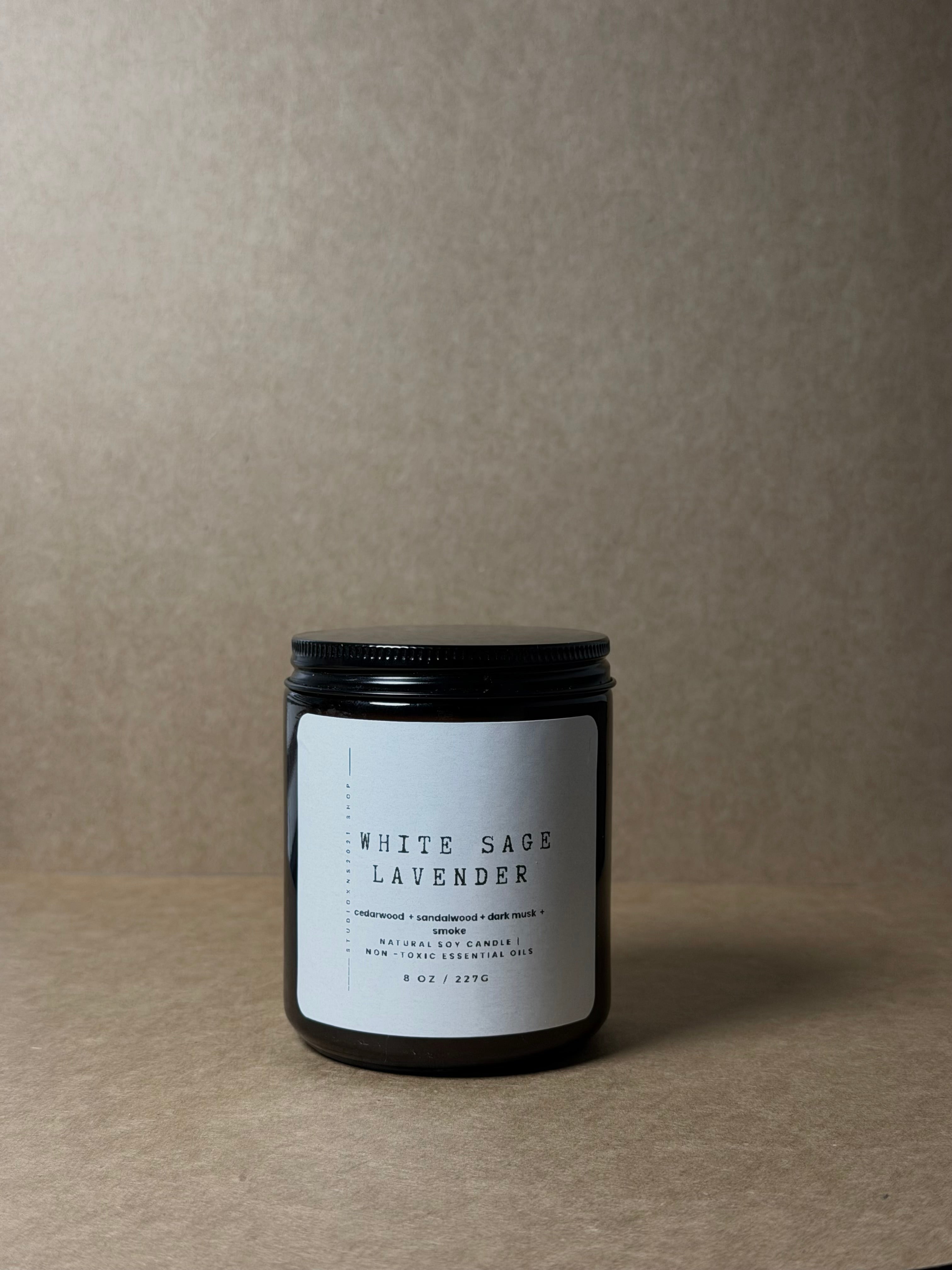 WHITE SAGE LAVENDER SOY WAX CANDLE