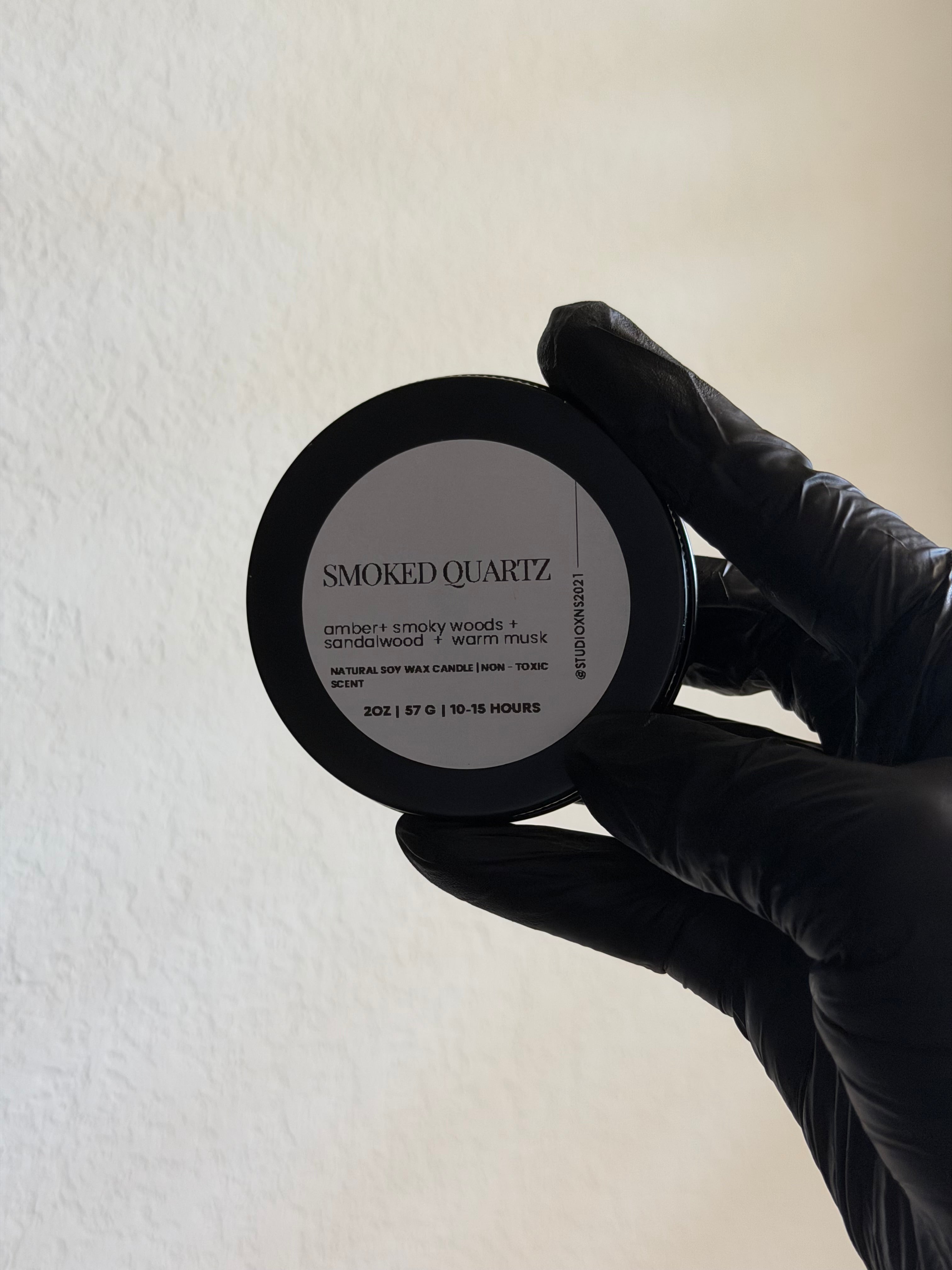 SMOKED QUARTZ TRAVEL TIN CANDLE