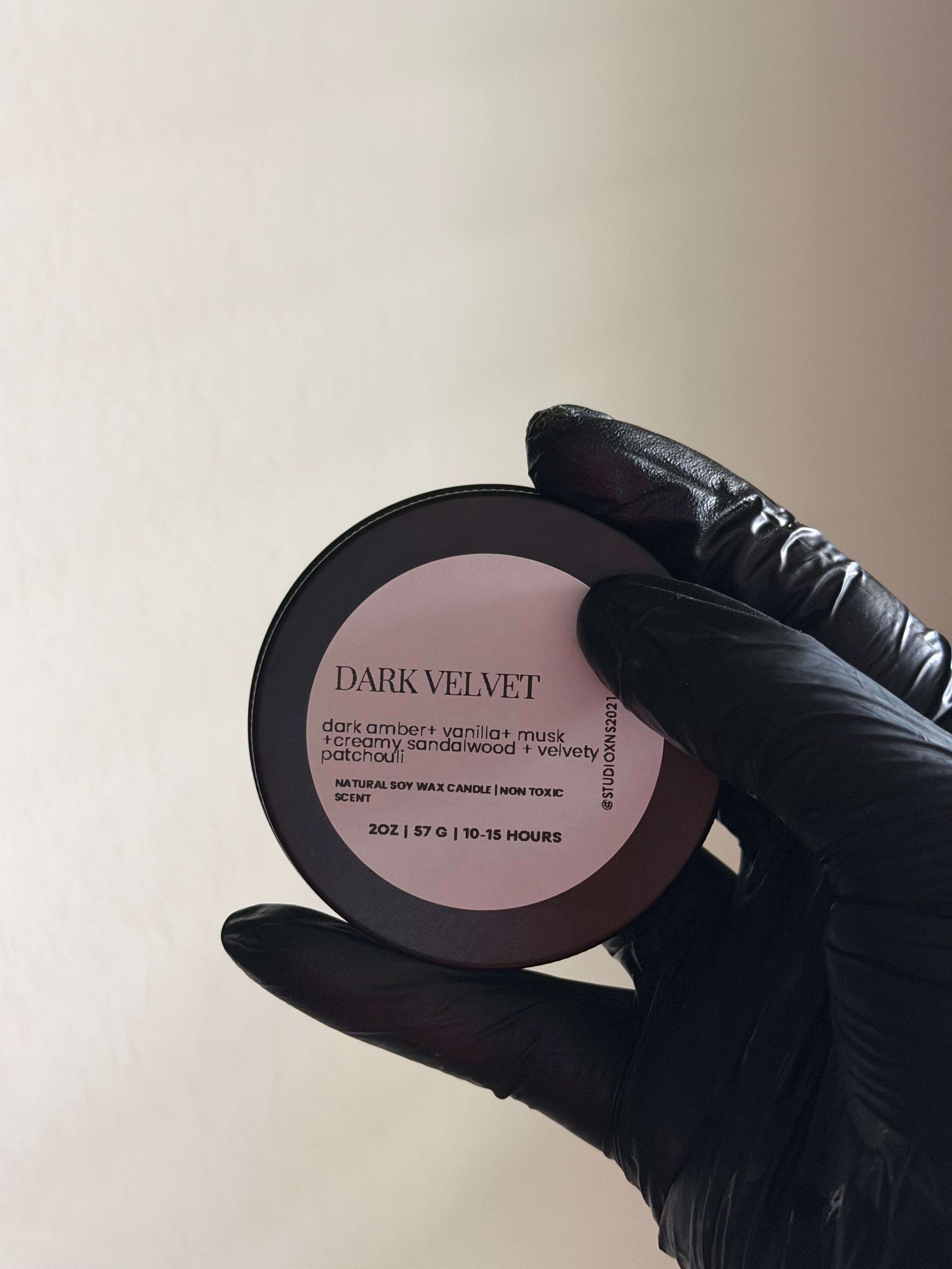 DARK VELVET TRAVEL TIN CANDLE
