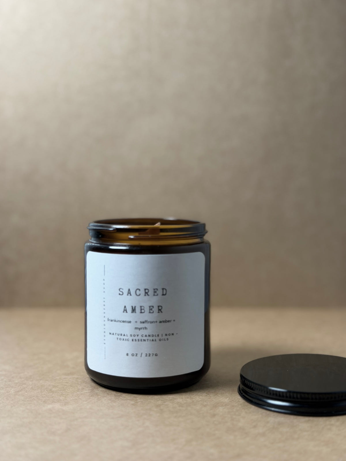 SACRED AMBER SOY WAX CANDLE