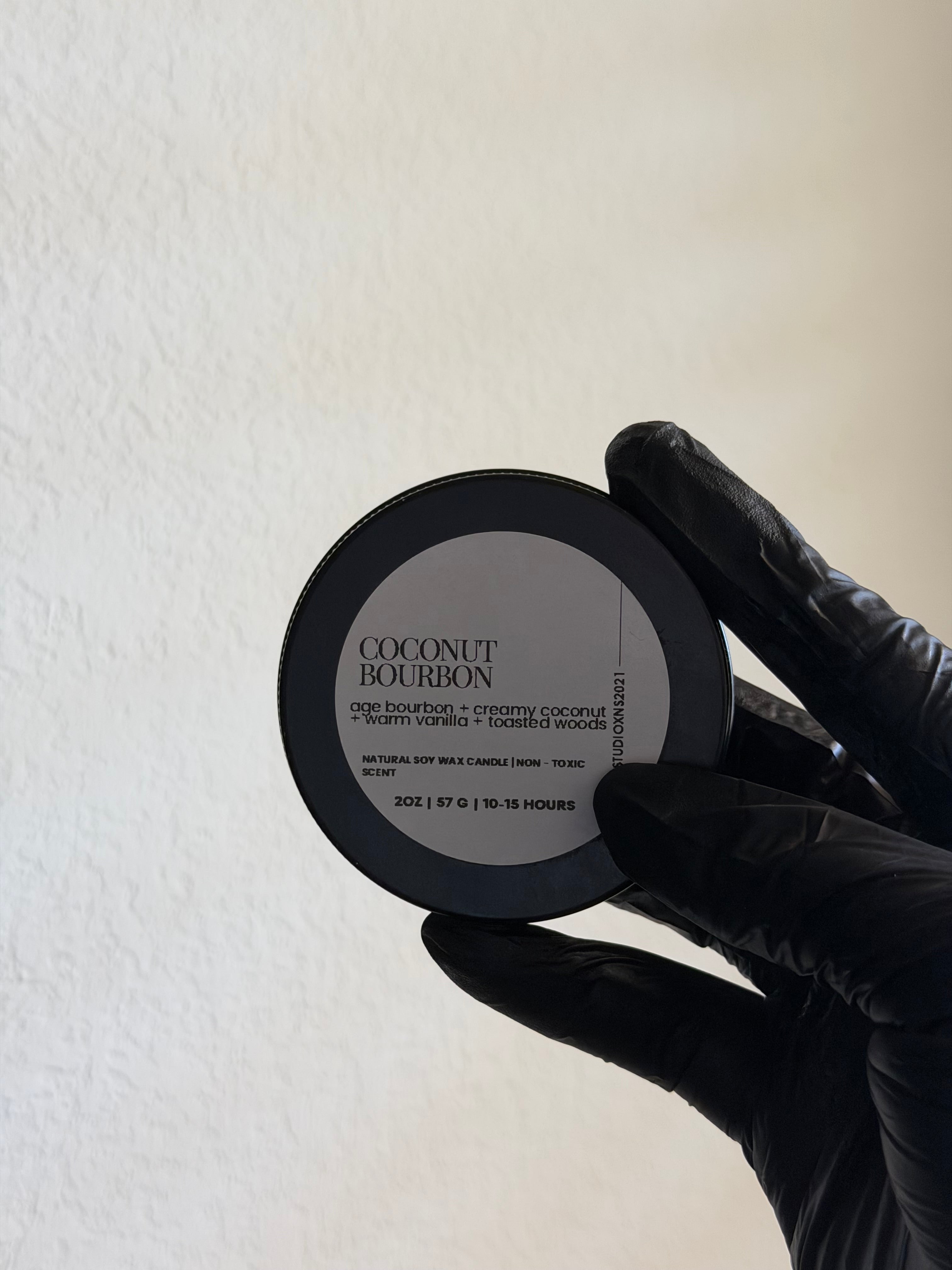 COCONUT BOURBON TRAVEL TIN CANDLE