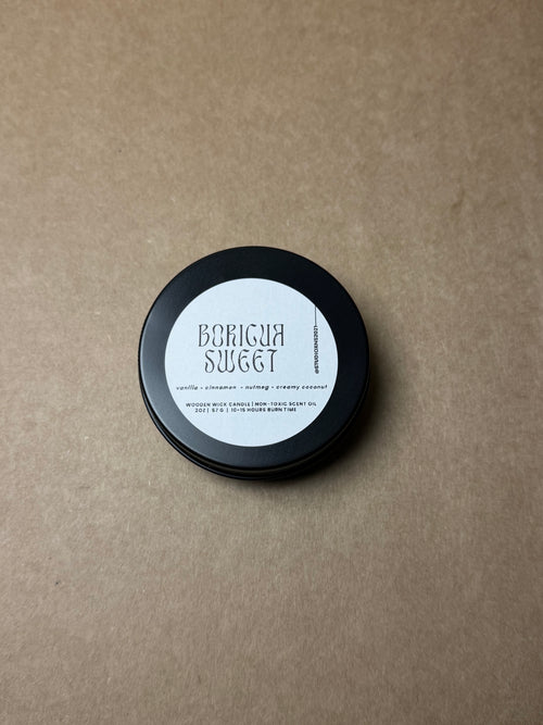 BORICUA SWEET TRAVEL TIN CANDLE