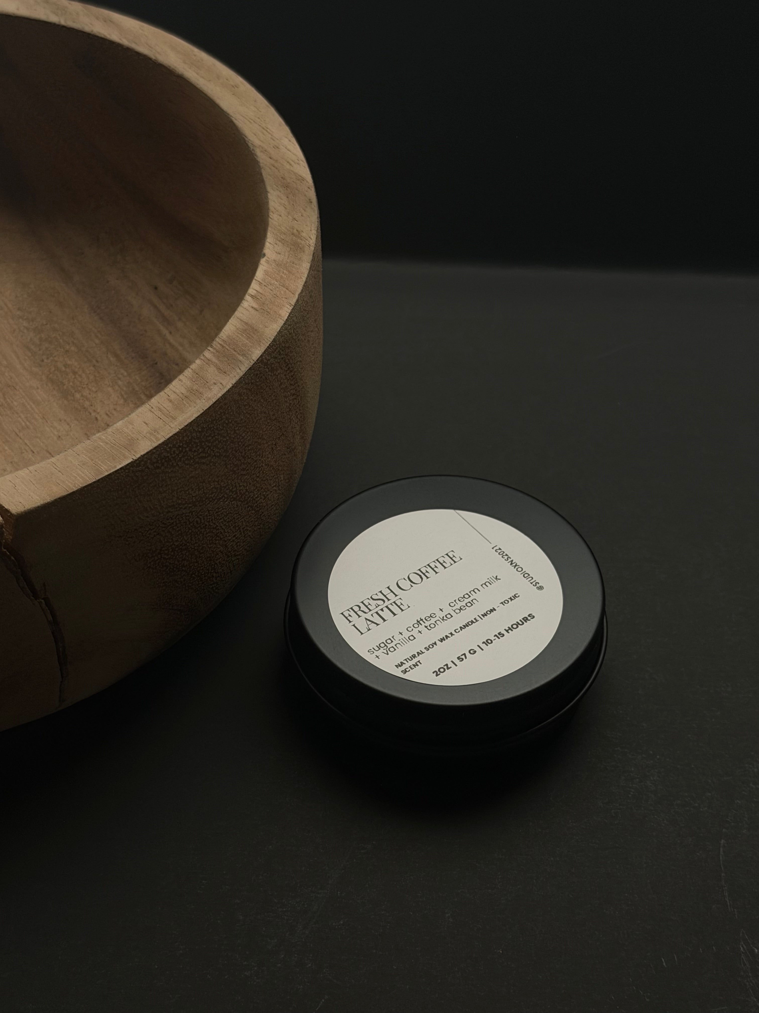 FRESH COFFEE LATTE TRAVEL TIN CANDLE