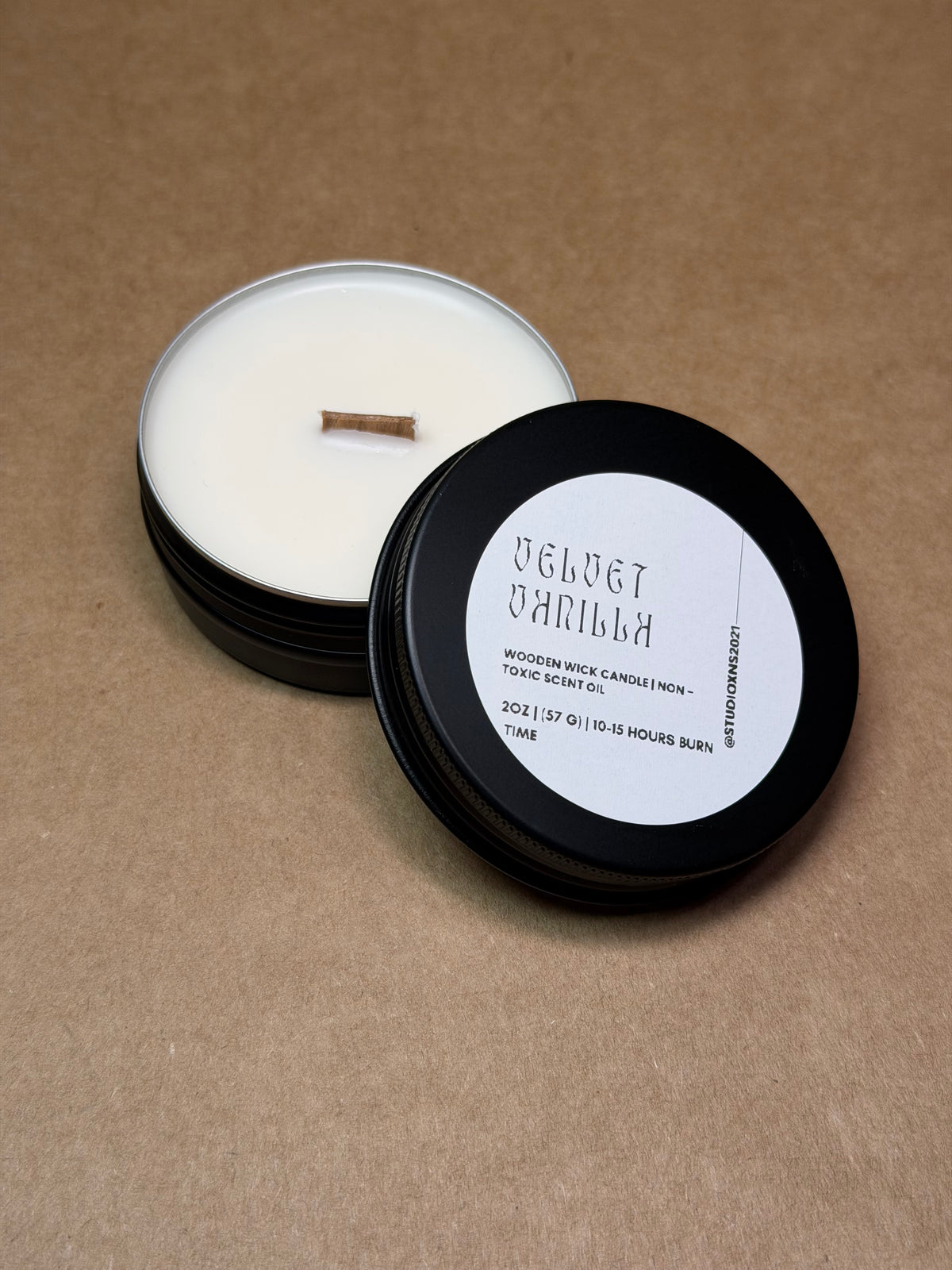 VELVET VANILLA TRAVEL TIN CANDLE