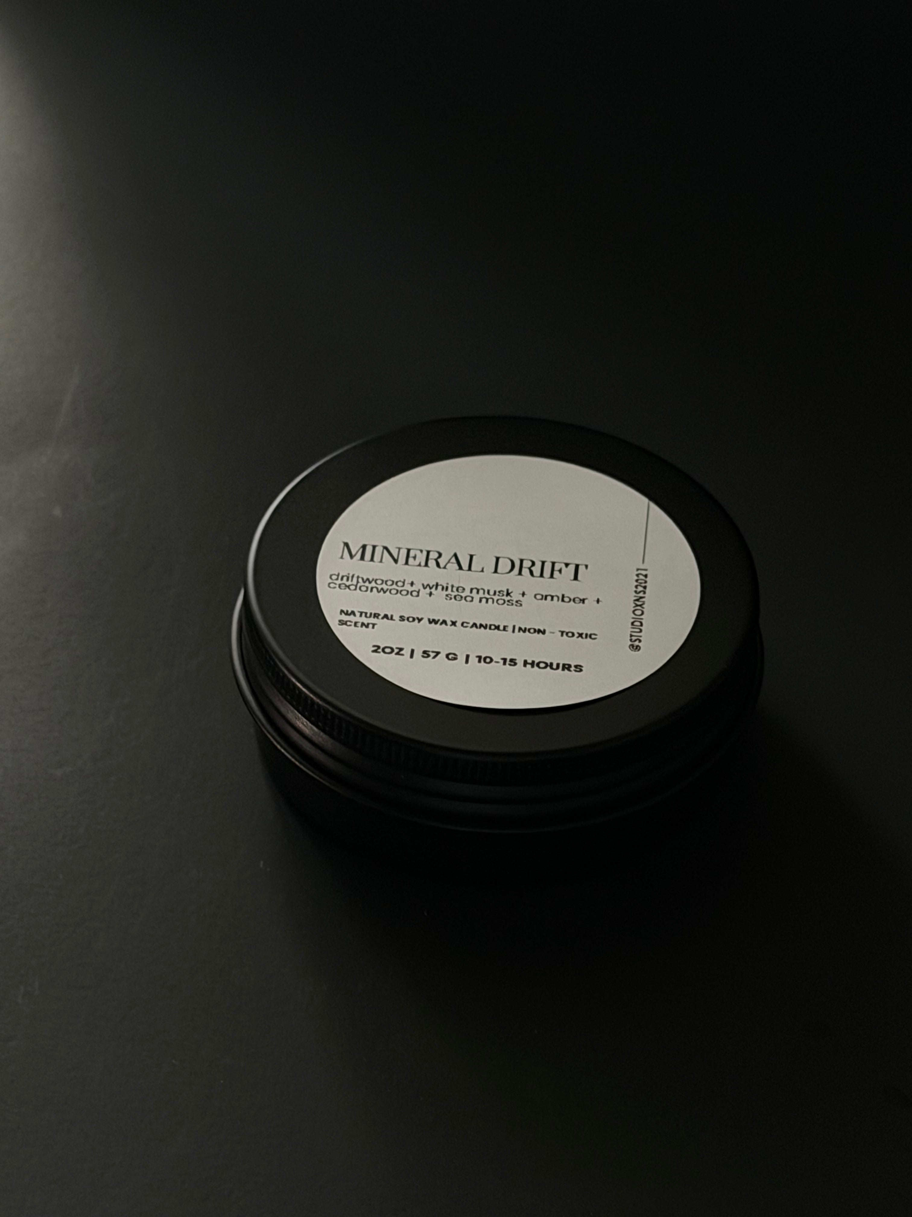 MINERAL DRIFT TRAVEL TIN CANDLE