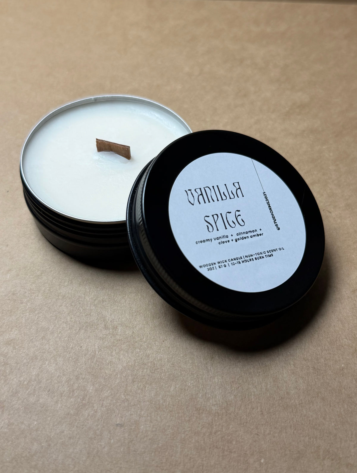 VANILLA SPICE TRAVEL TIN CANDLE