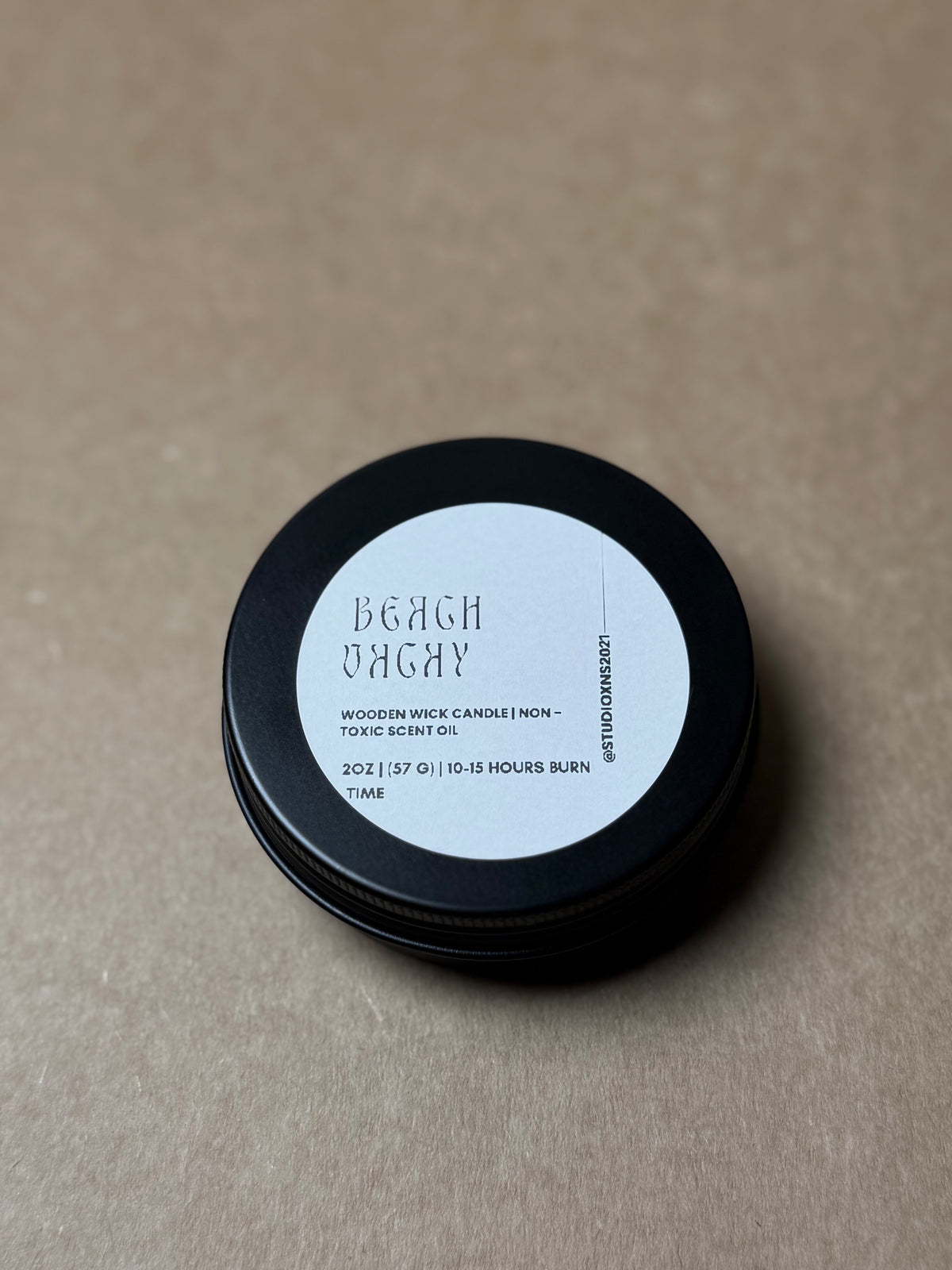 BEACH VACAY TRAVEL TIN CANDLE