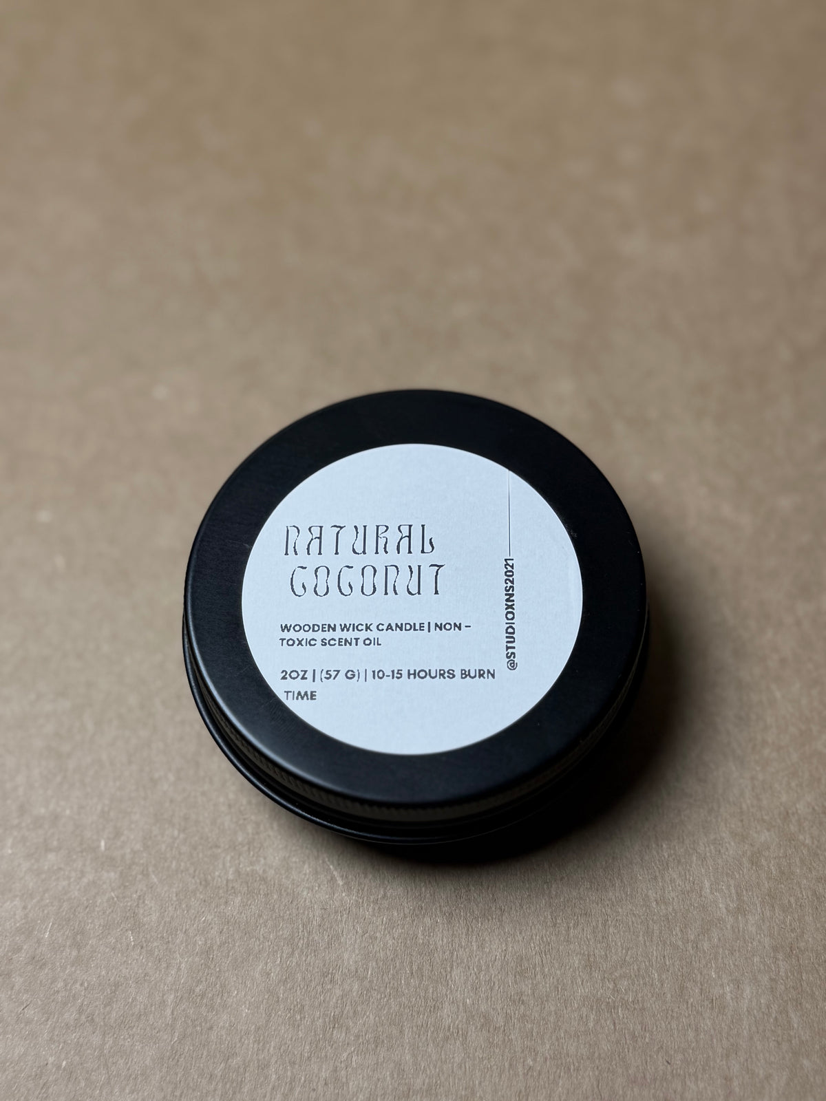 NATURAL COCONUT TRAVEL TIN CANDLE