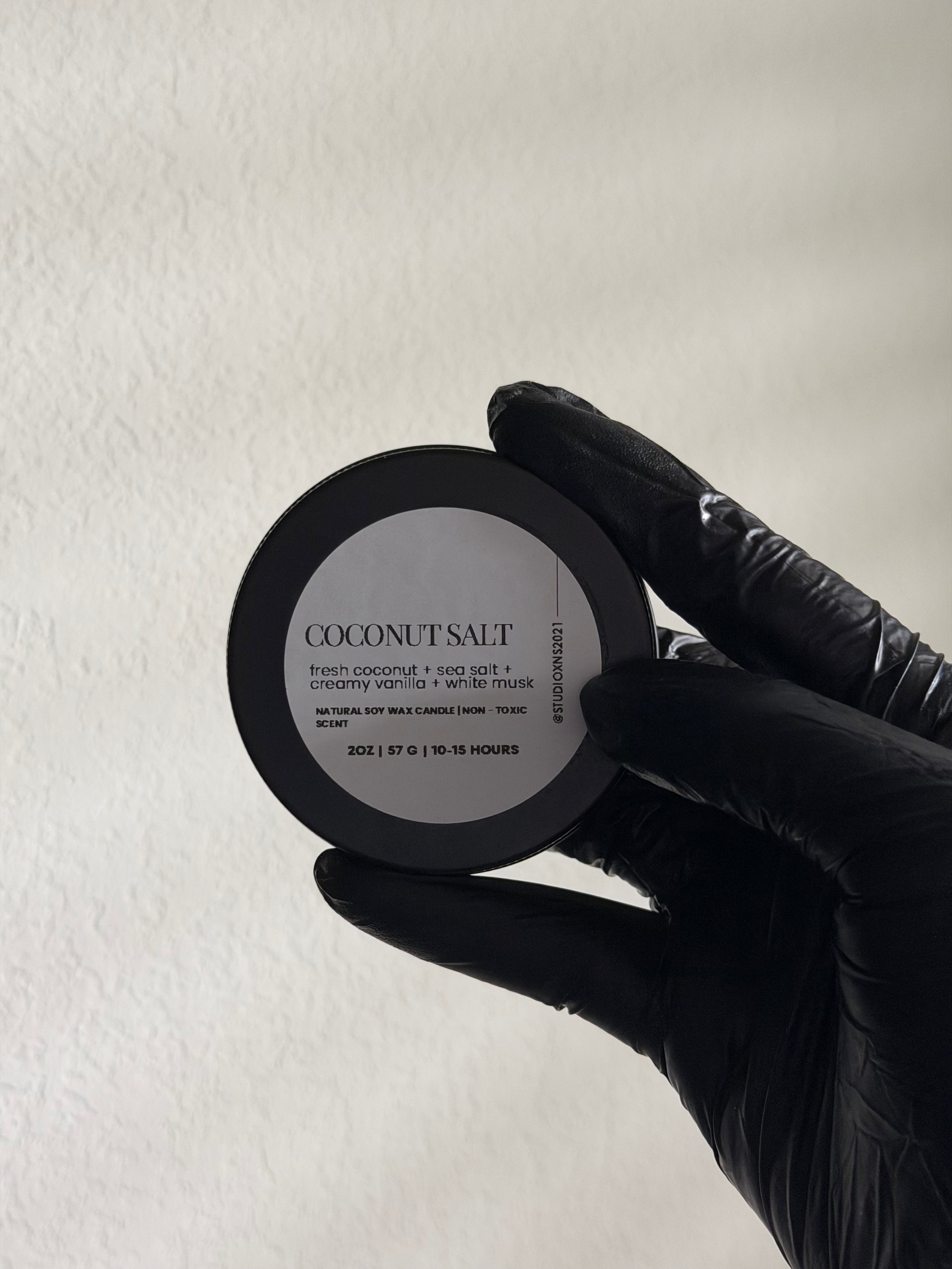 COCONUT SALT TRAVEL TIN CANDLE