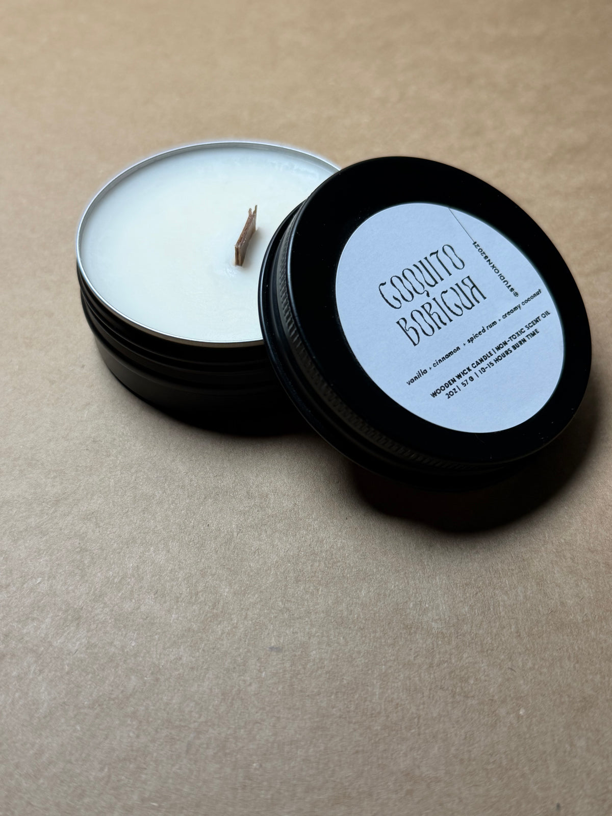 COQUITO BORICUA TRAVEL TIN CANDLE