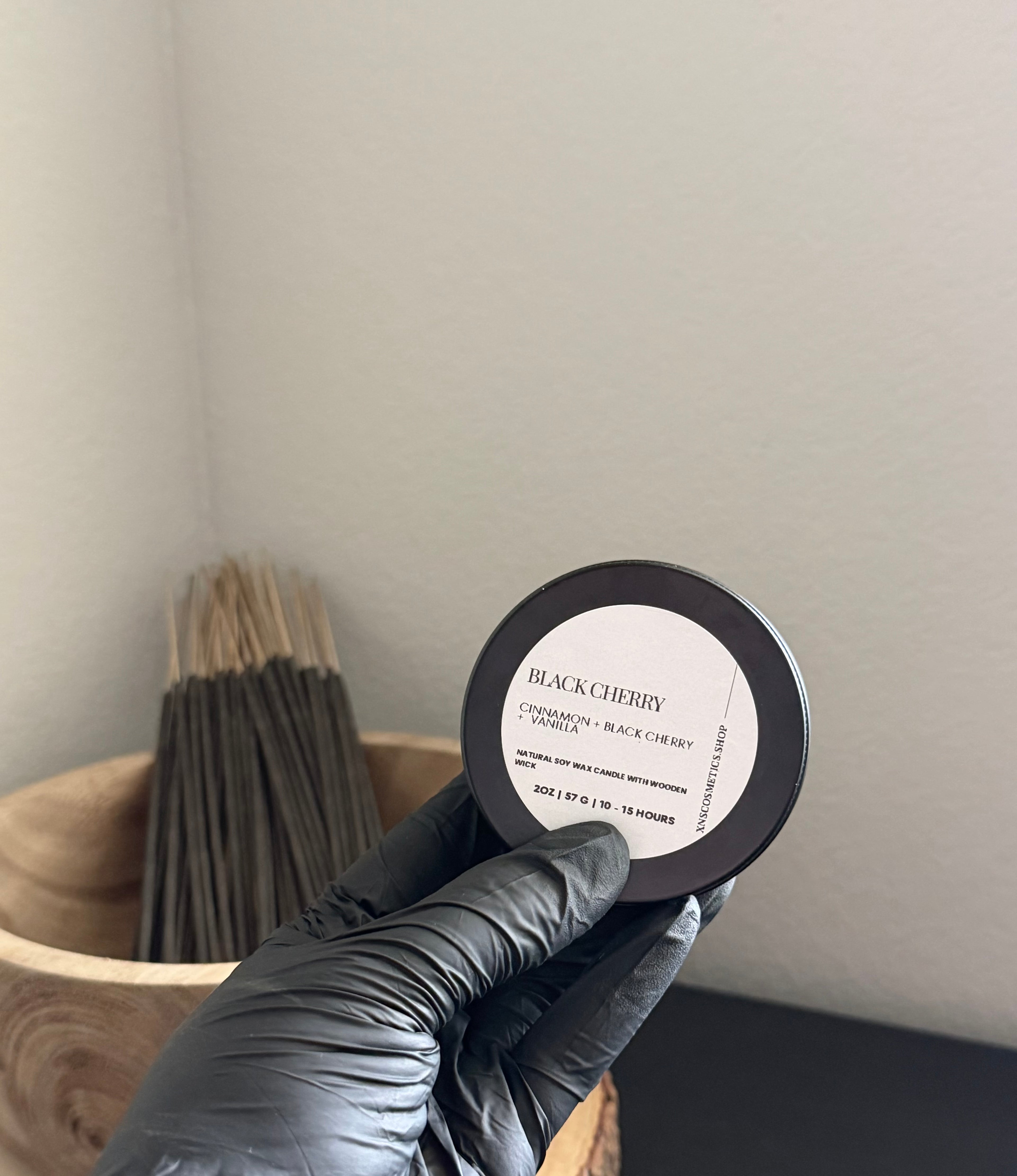 BLACK CHERRY TRAVEL TIN CANDLE