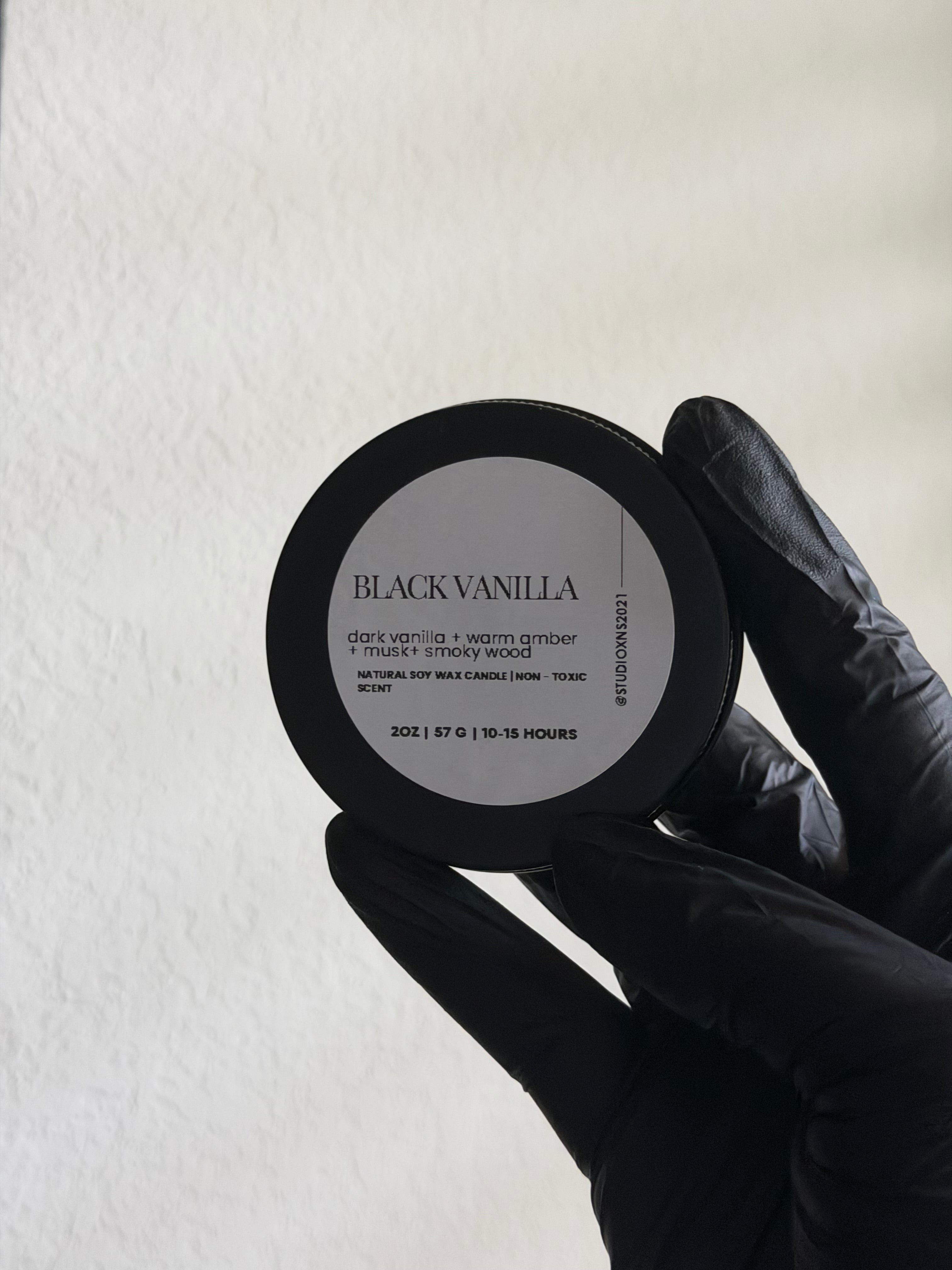BLACK VANILLA TRAVEL TIN CANDLE
