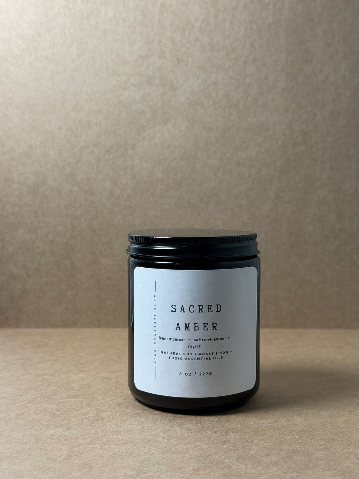 SACRED AMBER SOY WAX CANDLE