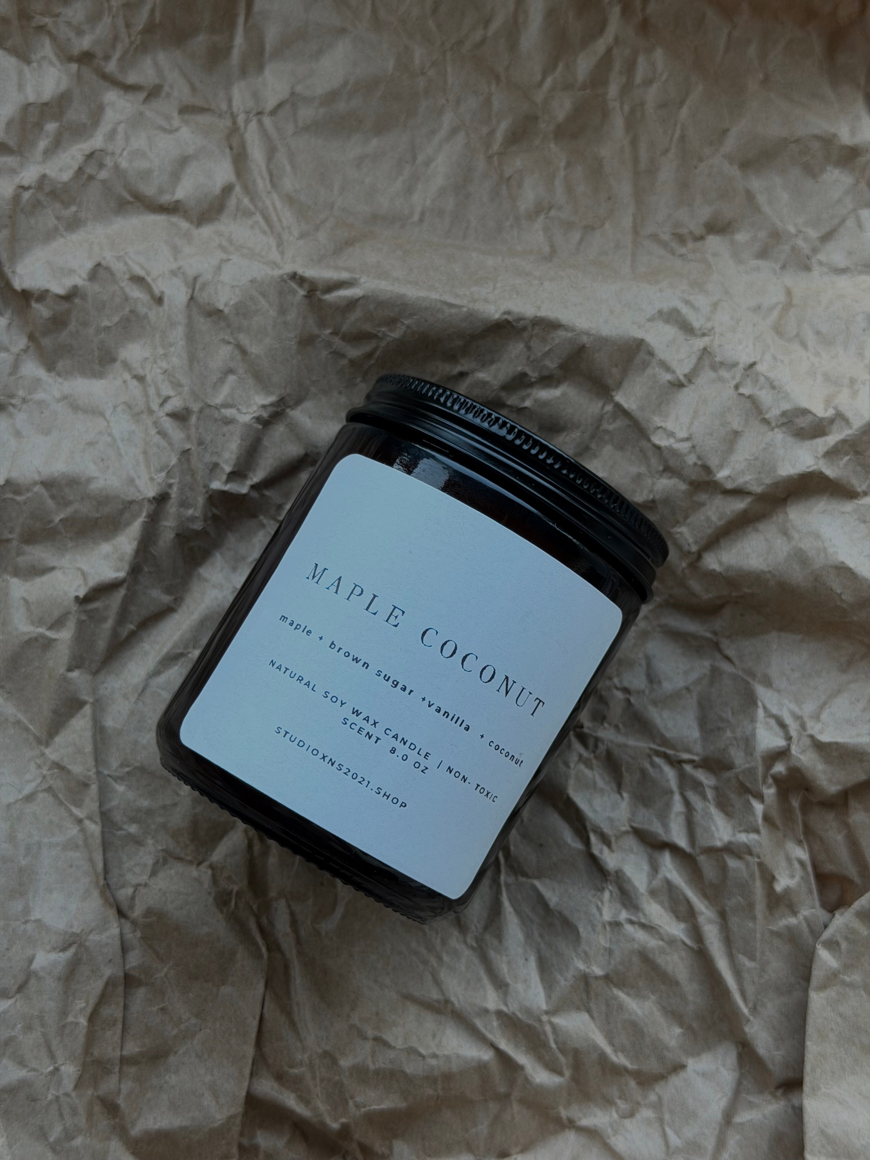 MAPLE COCONUT SOY WAX CANDLE