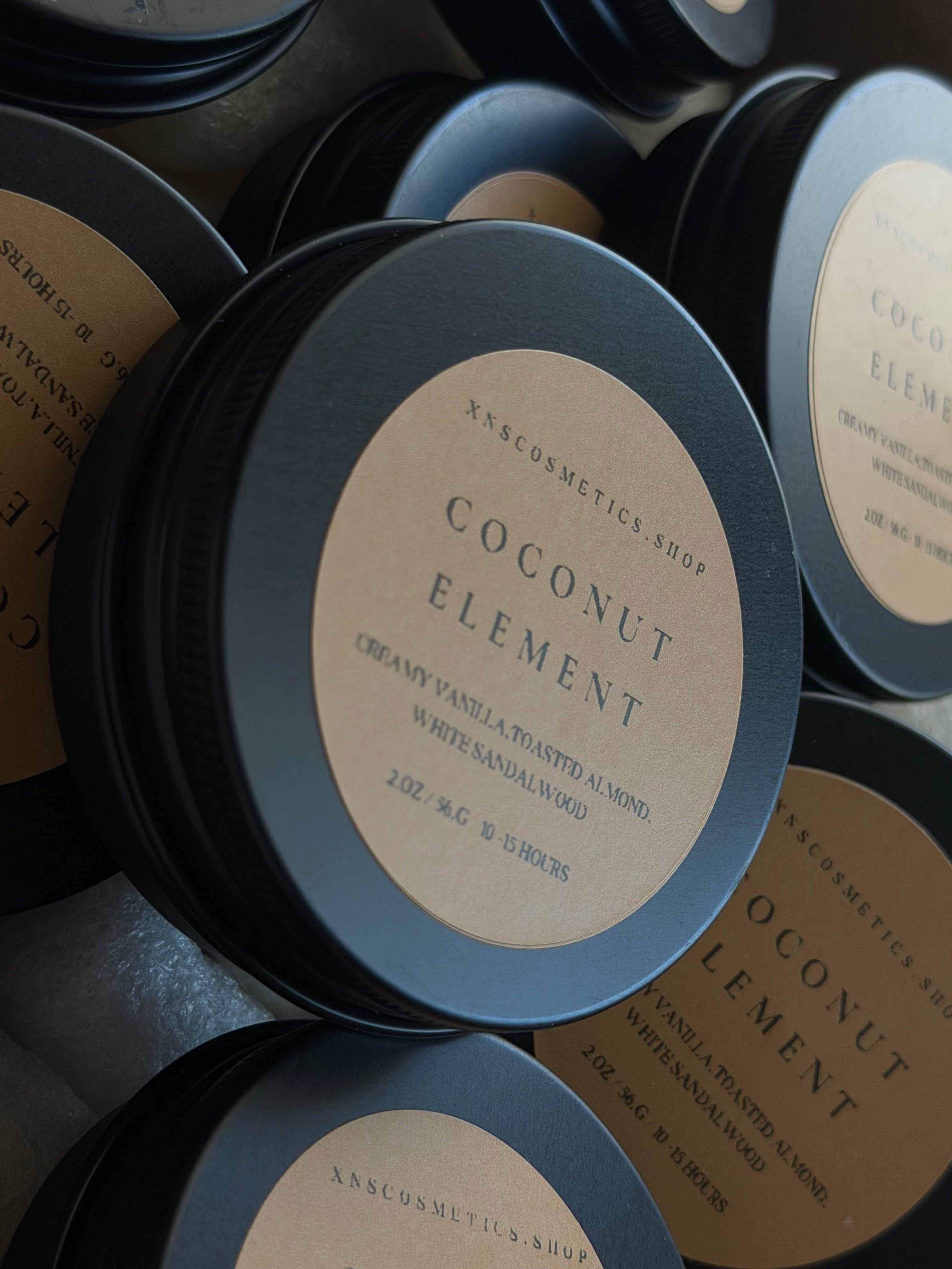 COCONUT ELEMENT TRAVEL TIN  CANDLE