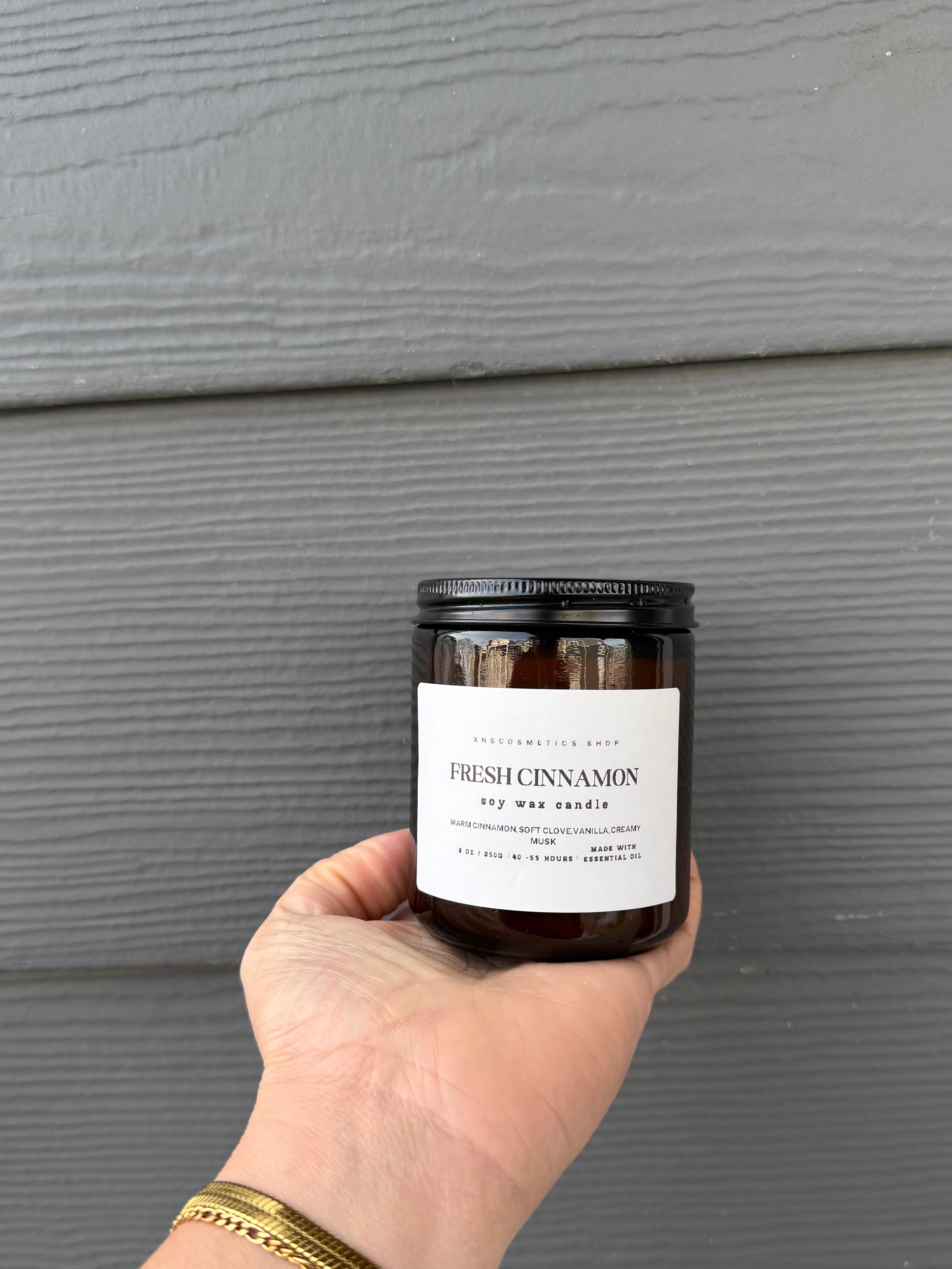 FRESH CINNAMON SOY WAX CANDLE