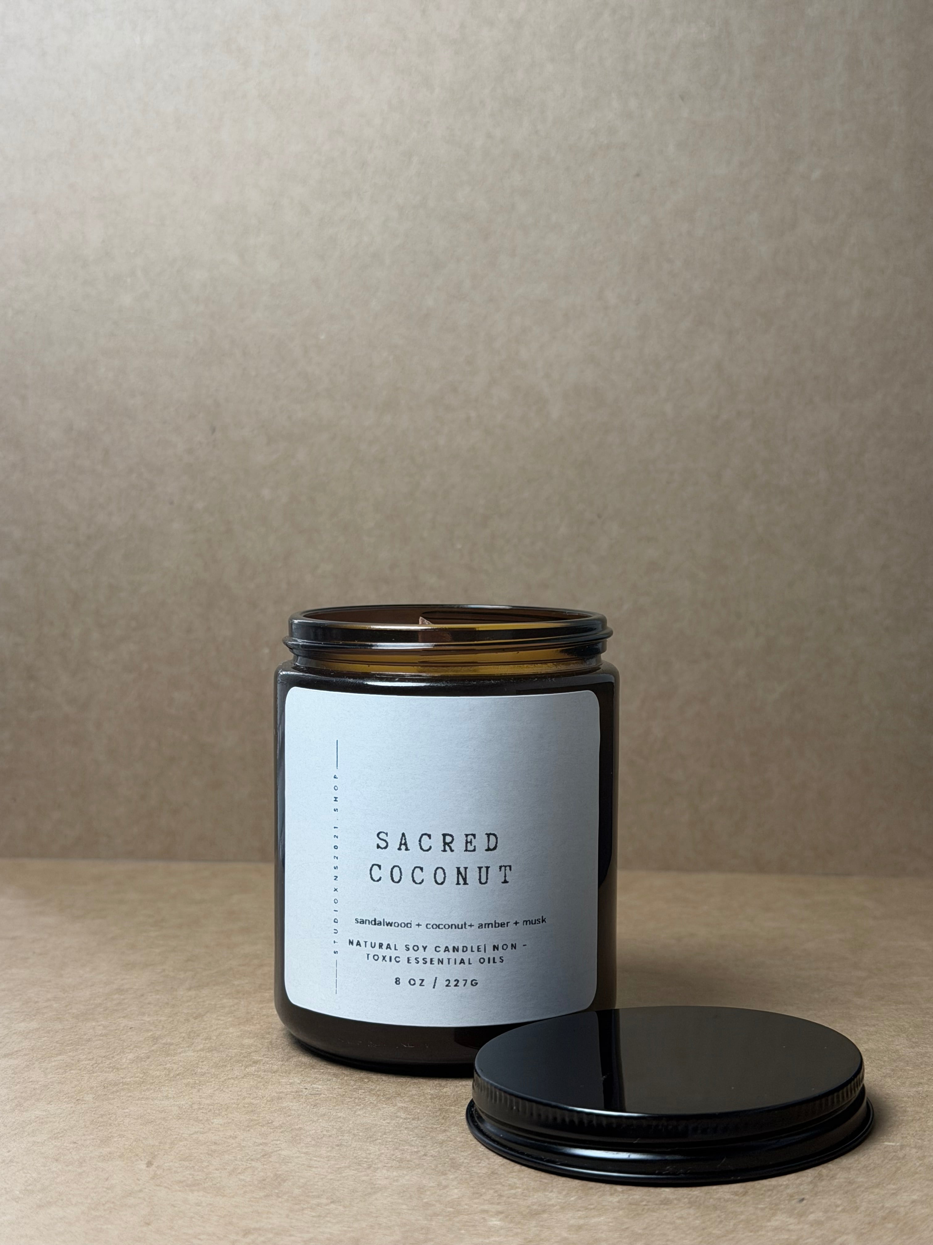 SACRED COCONUT  SOY WAX CANDLE