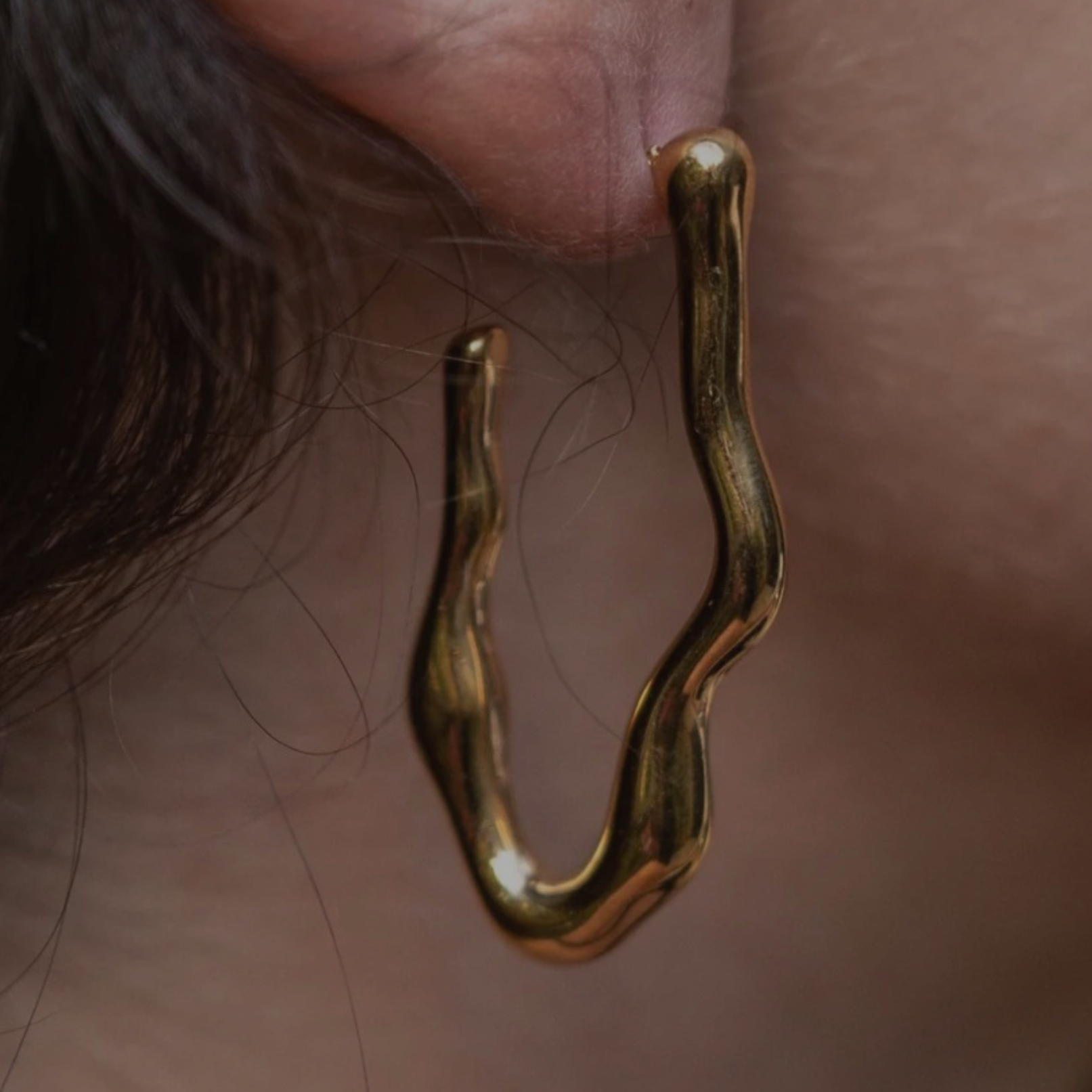 TIDAL GOLD EARRINGS