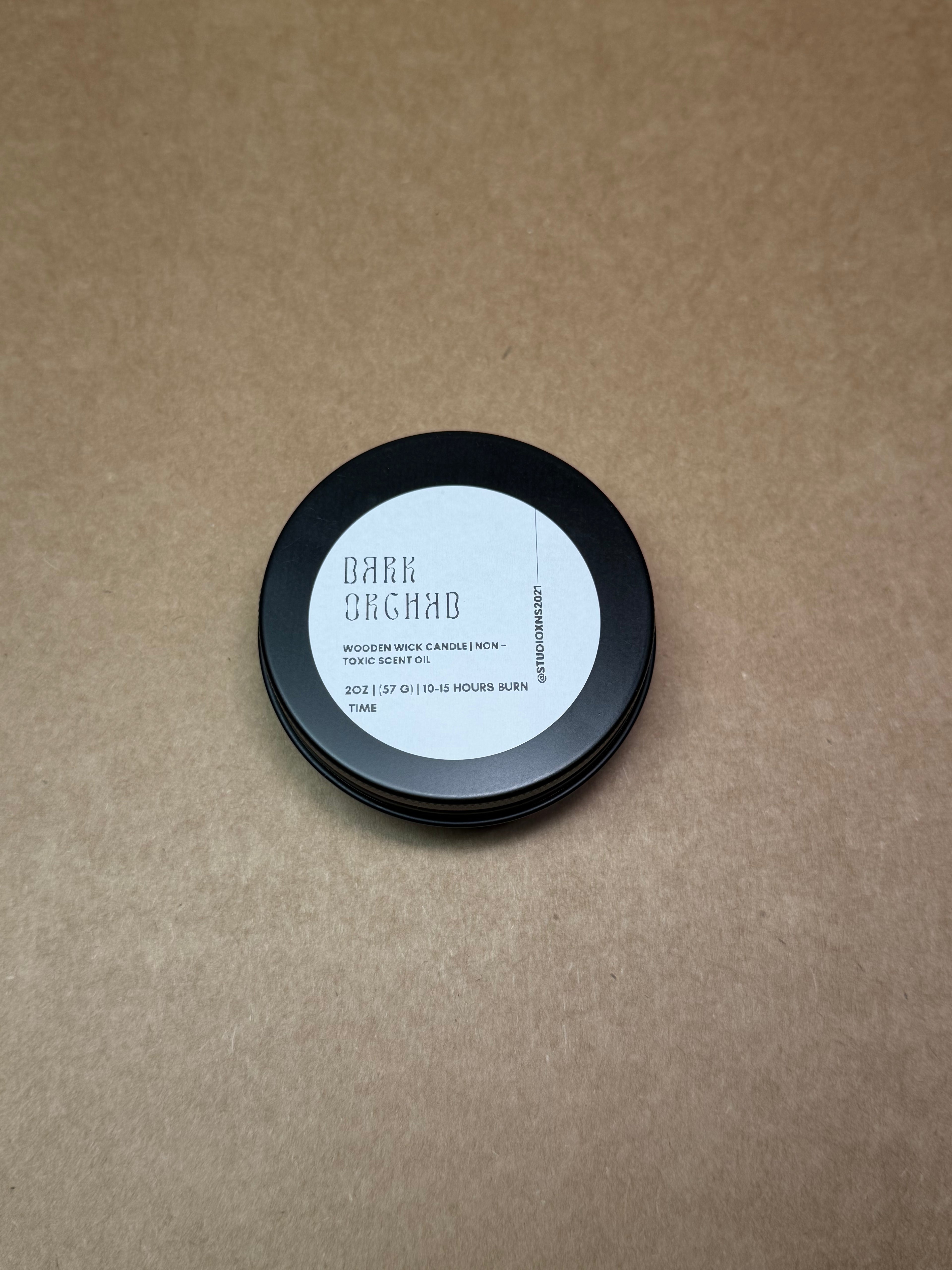 DARK ORCHARD TRAVEL TIN CANDLE