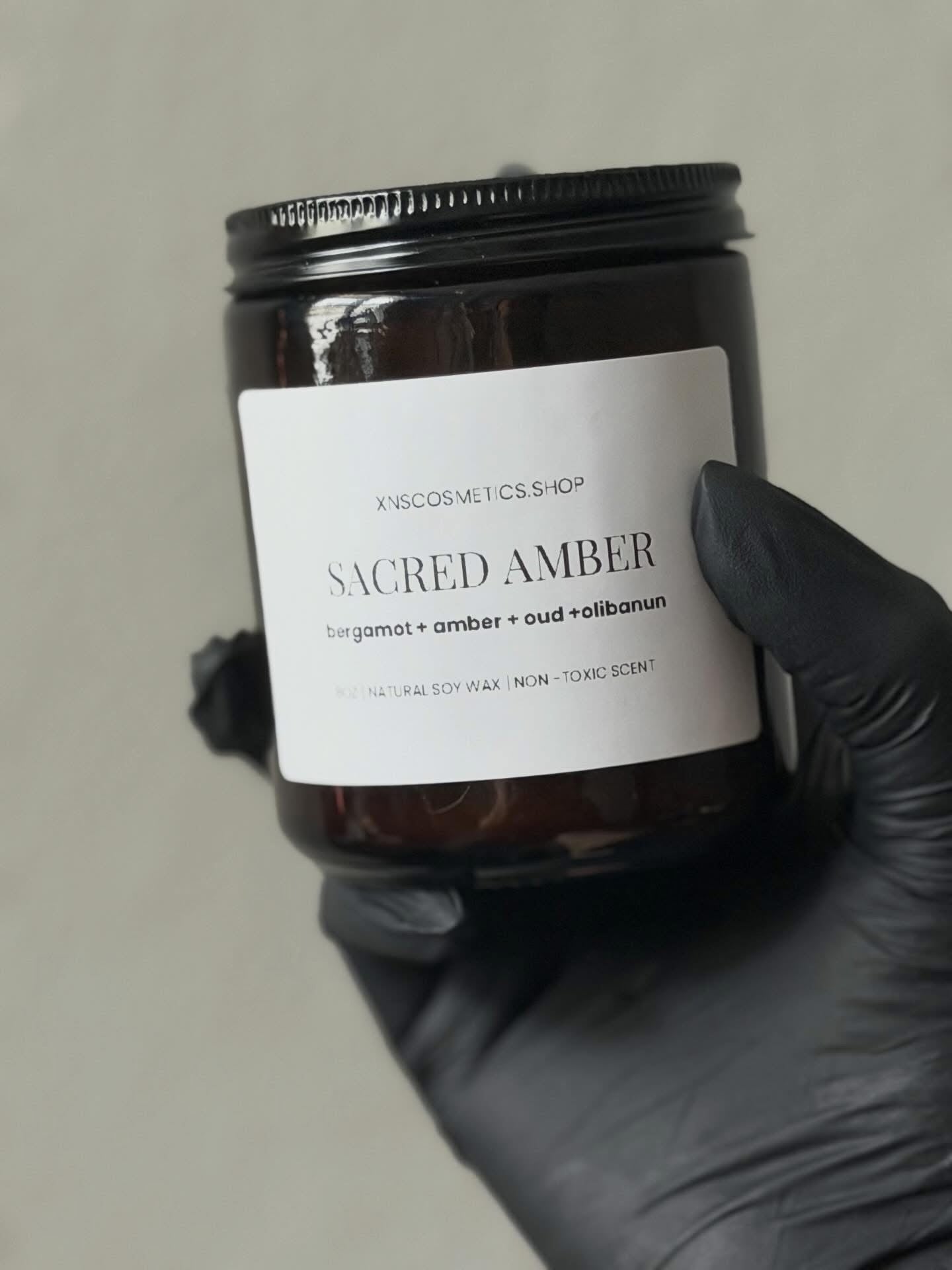 SACRED AMBER SOY WAX CANDLE